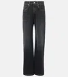 Brunello Cucinelli High-rise Flared Jeans In Schwarz