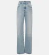 Brunello Cucinelli High-rise Straight Jeans In Blue
