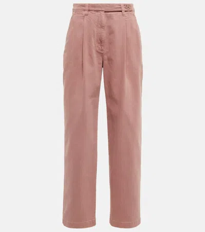 Brunello Cucinelli High-rise Straight Jeans In Pink Coral