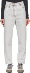 Brunello Cucinelli High-rise Tapered Jeans In Brown