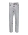 Brunello Cucinelli High-rise Tapered Jeans In Gray