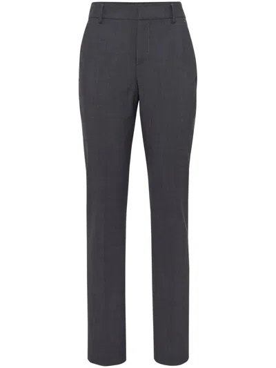 BRUNELLO CUCINELLI BRUNELLO CUCINELLI HIGH-RISE TAPERED-LEG TROUSERS