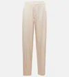 Brunello Cucinelli High-rise Tapered Pants In Neutrals