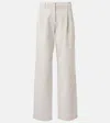 Brunello Cucinelli High-rise Wide-leg Jeans In White