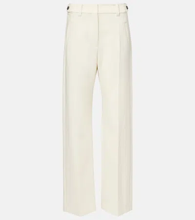 Brunello Cucinelli High-rise Wide-leg Pants In White