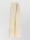 Brunello Cucinelli Women Ivory Fluid Twill Sartorial Wrap Trousers In Neutral