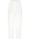 Brunello Cucinelli High-waist Cropped Trousers In White