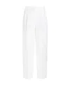 Brunello Cucinelli High-waist Cropped Trousers In White