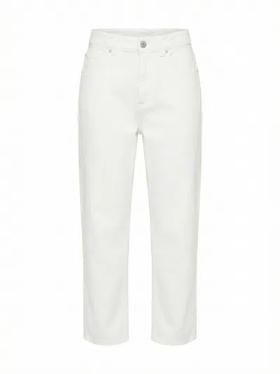 Brunello Cucinelli High Waist Jeans In White