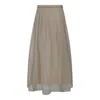 Brunello Cucinelli Monili-detail Skirt In Nude