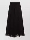 Brunello Cucinelli High Waist Pleated Skirt With Sheer Overlay