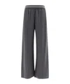 Brunello Cucinelli Cotton Piqué Wide-leg Sweatpants In Black