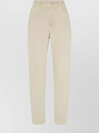 BRUNELLO CUCINELLI HIGH WAIST RELAXED FIT DENIM TROUSERS