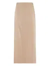 Brunello Cucinelli High Waist Skirt In Neutral