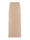 Brunello Cucinelli High Waist Skirt In Neutral