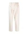 Brunello Cucinelli High Rise Baggy Trousers For Women In Neutral