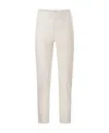 Brunello Cucinelli Cotton Twill Capri Trousers With Necklace In White