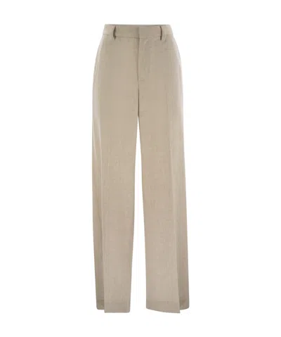 BRUNELLO CUCINELLI BRUNELLO CUCINELLI HIGH-WAIST WIDE-LEG TAILORED TROUSERS