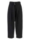 Brunello Cucinelli Belt Wool Pants In Black
