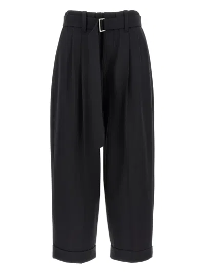 Brunello Cucinelli High-waisted Belted Trousers In Black