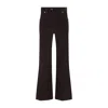 Brunello Cucinelli High-waisted Dark Red Corduroy Pants With Textured Rib Pattern In Brown