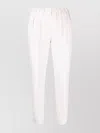 Brunello Cucinelli Acetate And Silk Blend Pants With Elastic Waistband In White