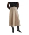 Brunello Cucinelli Wool And Cashmere-blend Midi Skirt In Nude