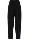 Brunello Cucinelli Tapered High-waisted Trousers In Schwarz