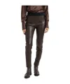Brunello Cucinelli High-waisted Straight Hem Leggings In Brown