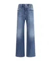 Brunello Cucinelli Blue Jeans With Logo Patch On The Rear And Faded Effect In Multi