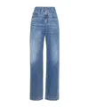 Brunello Cucinelli 'boyfriend' Blue Five Pocket Jeans With Faded Effect In Blue