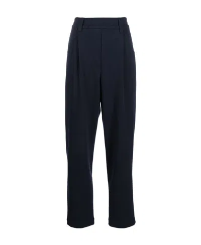 Brunello Cucinelli High-waisted Straight-leg Trousers In Black