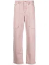 Brunello Cucinelli High-waisted Straight-leg Trousers In Pink