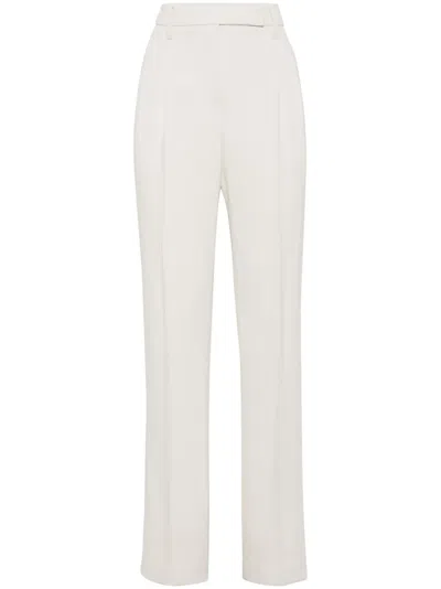Brunello Cucinelli High-waisted Tailored Trousers In Pink