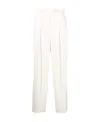 Brunello Cucinelli High-waisted Tailored Trousers In White