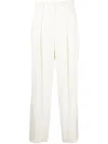 Brunello Cucinelli High-waisted Tailored Trousers In White