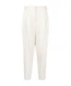 Brunello Cucinelli High-waisted Tailored Trousers In White