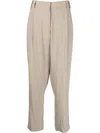 Brunello Cucinelli Hose Mit Hohem Bund In Brown