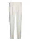 Brunello Cucinelli High-waisted White Trousers In White