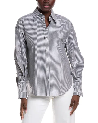 Brunello Cucinelli High-low Shirt In Gray