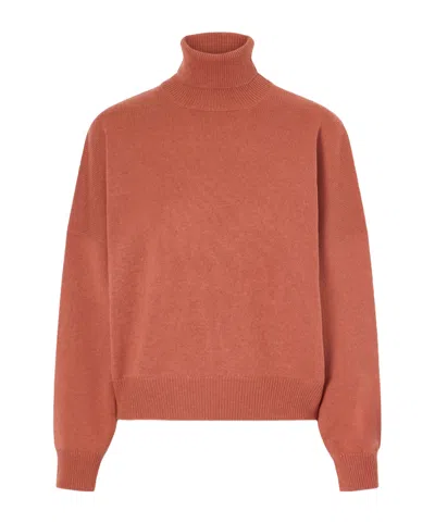 Brunello Cucinelli High-neck Cashmere Sweater In Brown