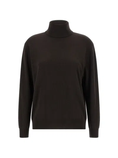 Brunello Cucinelli High-neck Sweater In Brown