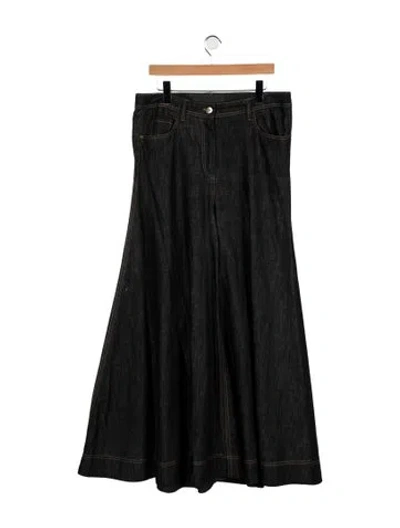 Pre-owned Brunello Cucinelli High-rise Flared Jeans In Black