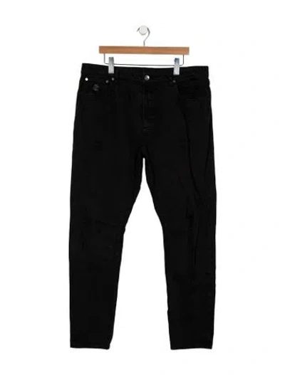 Pre-owned Brunello Cucinelli High-rise Straight Leg Jeans In Black