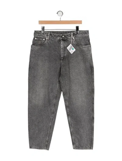 Pre-owned Brunello Cucinelli High-rise Straight Leg Jeans In Black