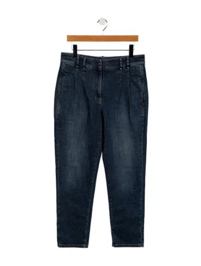 Pre-owned Brunello Cucinelli High-rise Straight Leg Jeans In Blue