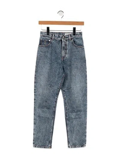Pre-owned Brunello Cucinelli High-rise Straight Leg Jeans In Blue