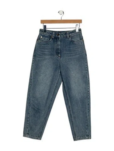 Pre-owned Brunello Cucinelli High-rise Straight Leg Jeans In Blue