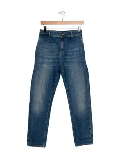 Pre-owned Brunello Cucinelli High-rise Straight Leg Jeans In Blue
