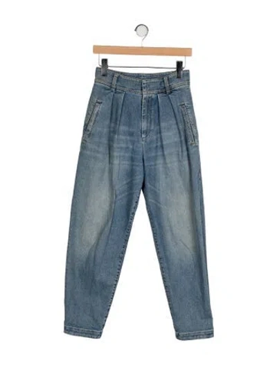 Pre-owned Brunello Cucinelli High-rise Straight Leg Jeans In Blue